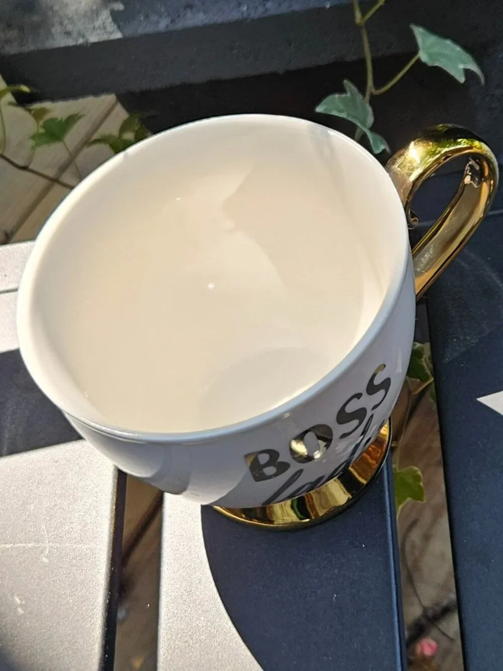 Nanette Lepore White & Gold “Boss Lady”Mug.
